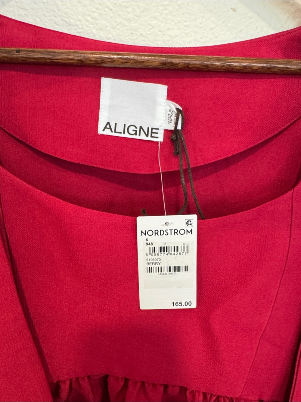 Square-Neck Peplum Camisole with Statement Shoulder Ties in Fuchsia - Picture 7 of 10